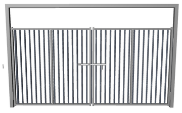 Ворота распашные из решетки сталь