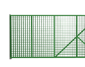 Ворота откатные из сетки Гиттер